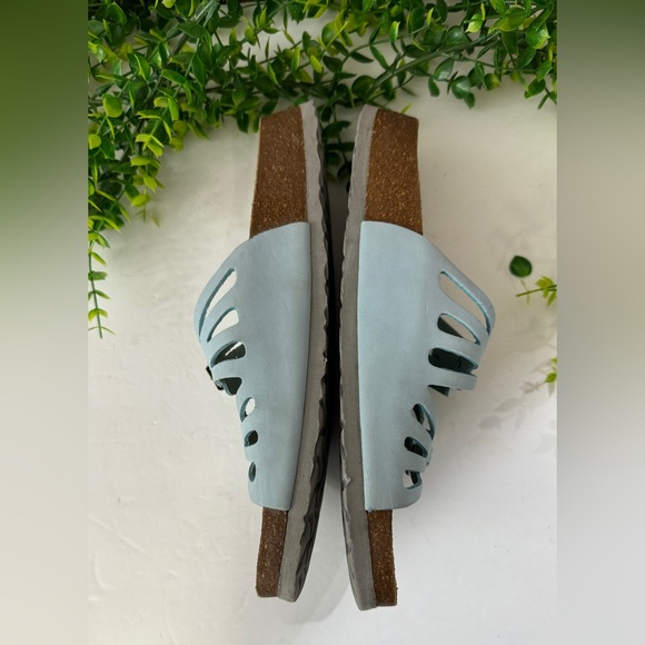Birkenstock Betula Grenada Light Blue Suede Sandals Size 10 - Picture 3 of 6
